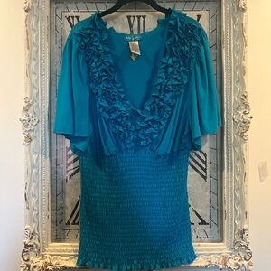 2 for $20 BABY PHAT - Baby Phat Teal Ruffle Top
